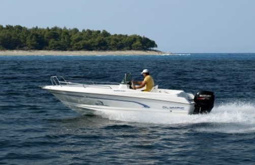 Olympic Boats 520 CC - center console open motorboat, featuring modern design and perfect fiberglass finish